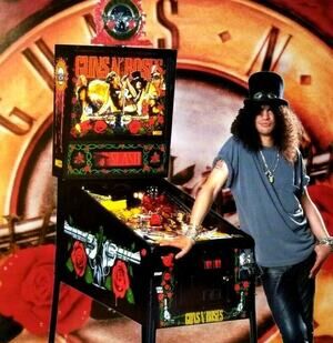 Guns N' Roses Pinball FLYER Original NOS Artwork Hard Rock Metal Music Slash